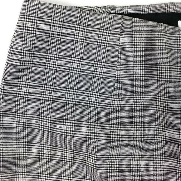 Calvin Klein Black White Plaid Pull-On Flat Front Stretch Ankle Pants Womens 14 - Picture 8 of 13
